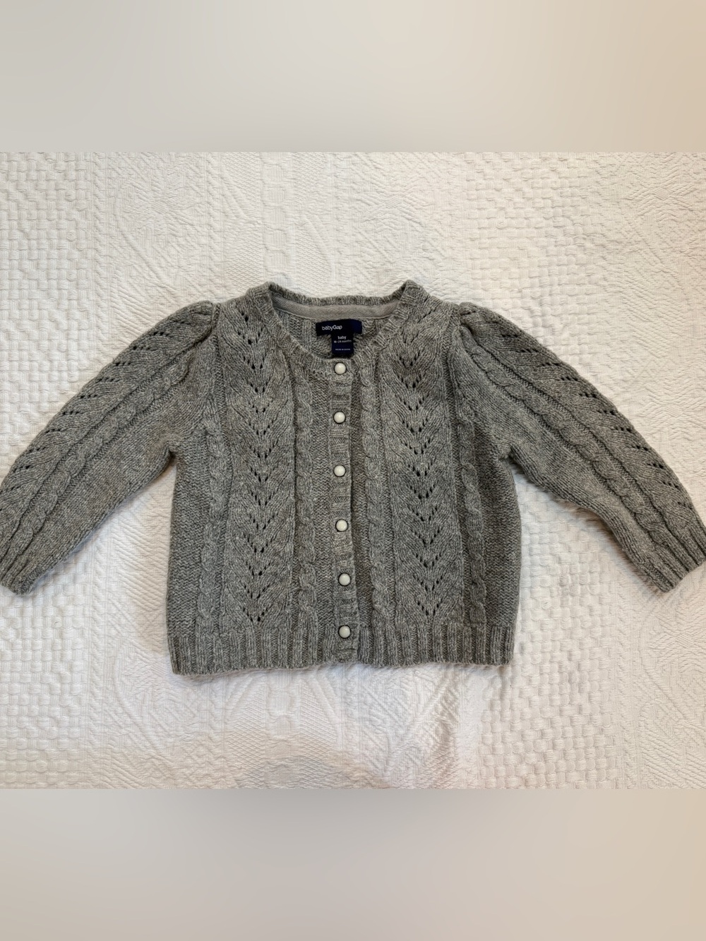 Baby Gap Grey Cardigan Sweater Size 18-24 Months
